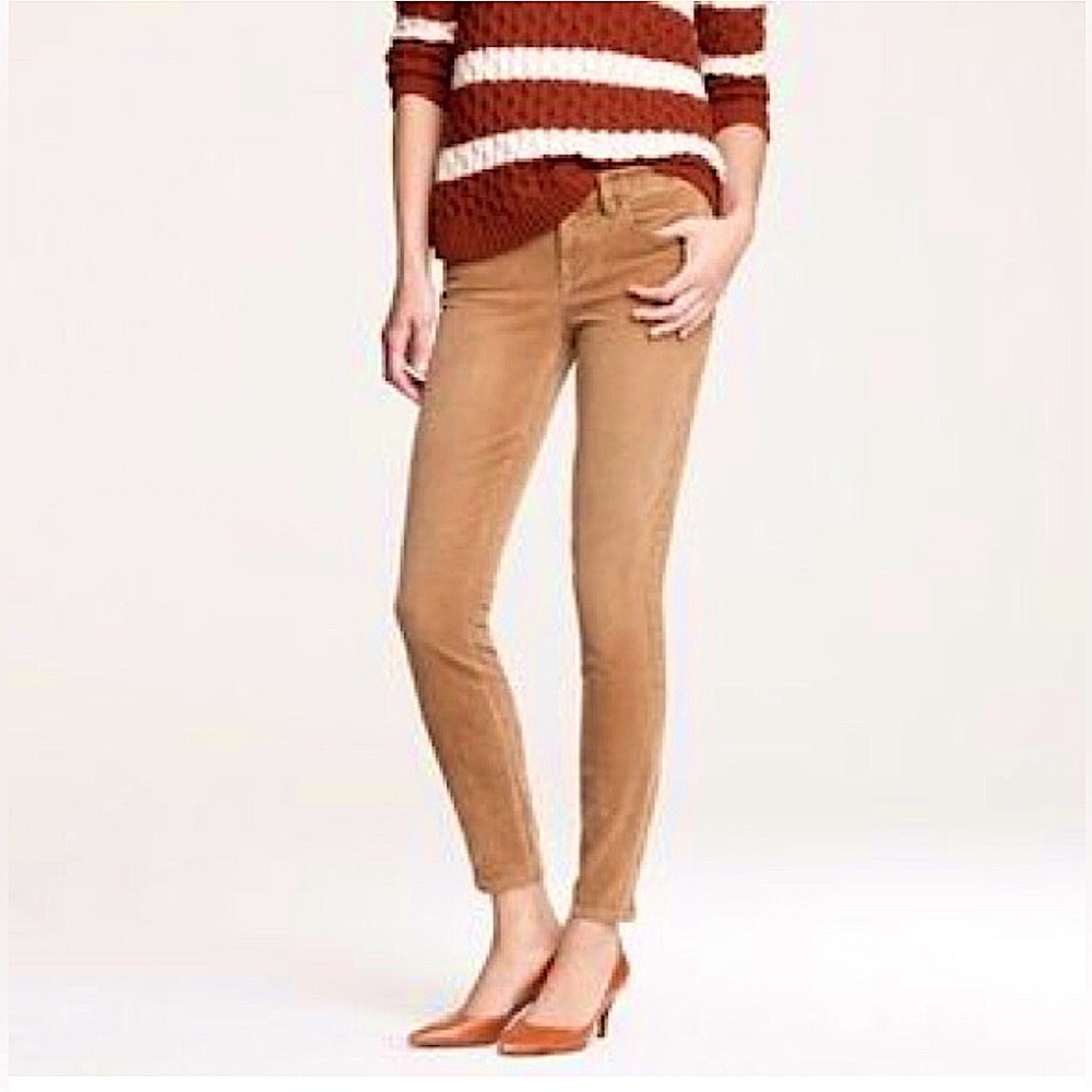 JCREW Toothpick Caramel Corduroy Pants